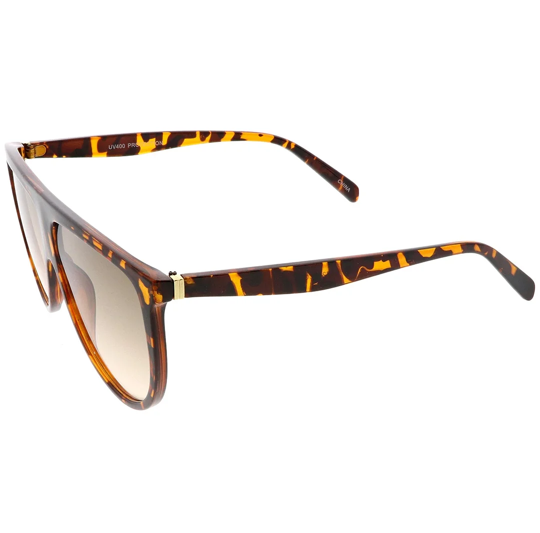 Oversize Flat Top Aviator glasses  Gradient Teardrop Flat Lens 60mm