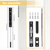 [US Local Warehouse] 10Pcs Flush Mount Extension Bolt with Rod Latch Slide Bolt Lock for French Doors