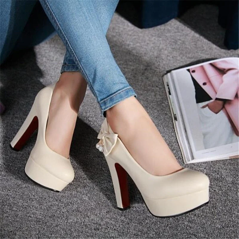 Vstacam  Customized Large Size Single Shoes 44 45 46 47 Yards Large Size High Heels With High-Heeled Shoes With Butterfly Knot Diamond