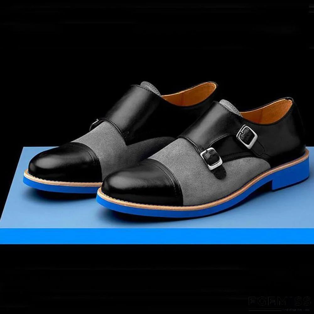 Men's Business Double Buckle Monk Shoes | EGEMISS