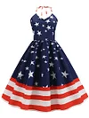 American Flag Dress Halter 1950s Dress