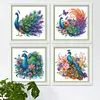 uk.everydayedeals (Limited Stock)4pcs Diamond Painting - Crystal Rhinestone - Peacock(30*30cm)