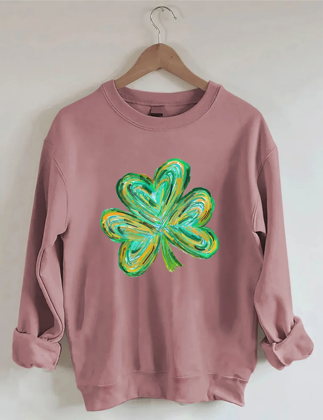 Cute St Patricks Four Leaf Clover Sweatshirt