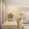 (US Local)5D DIY Special Shape Diamond Painting Desk Ornament Gorgeous Flower Decor Kit