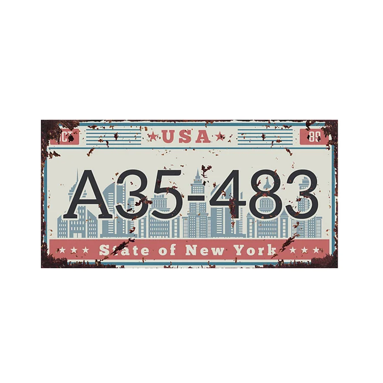 Permis de plaque d’immatriculation de voiture ancienne - 5.9x11.8inch