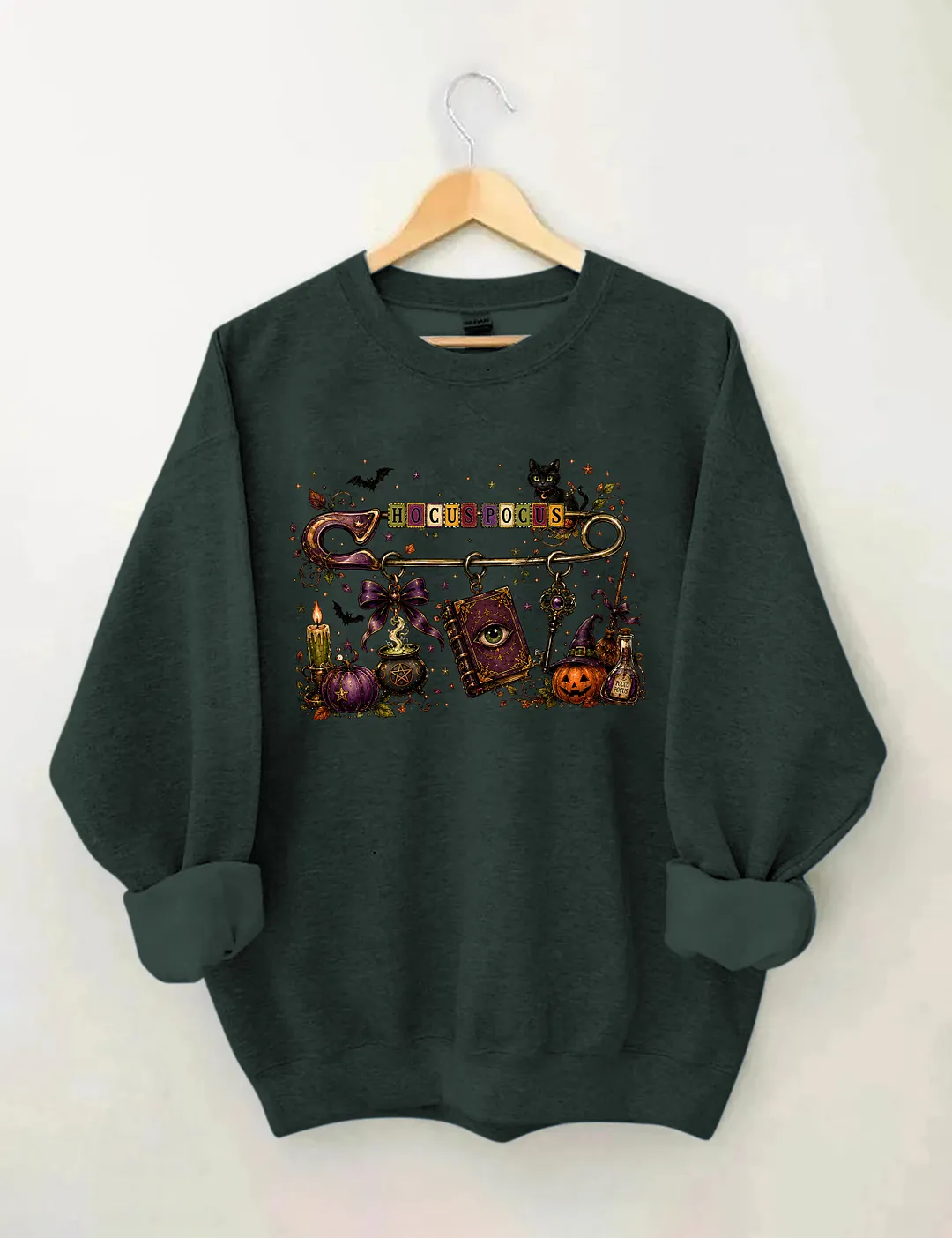 Halloween Safety Pin Hocuspocus Sweatshirt