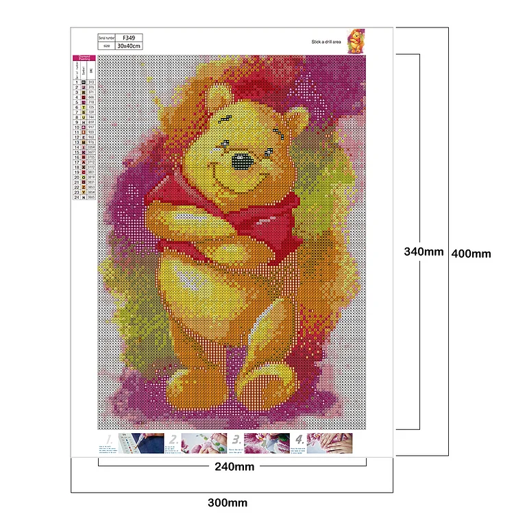 Full Square Drill Diamond Painting - Winnie The Pooh - 30*30cm