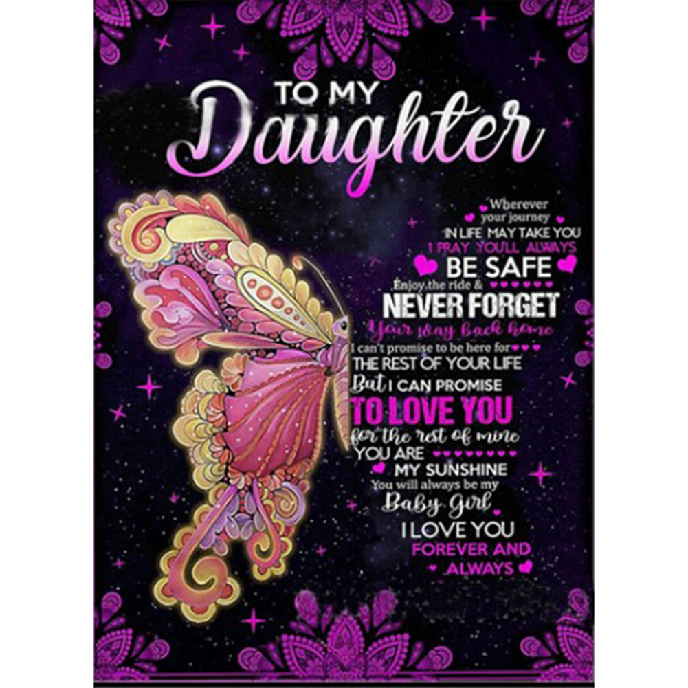 

Butterfly Letters - Round Drill Diamond Painting - 35*50CM, 501 Original