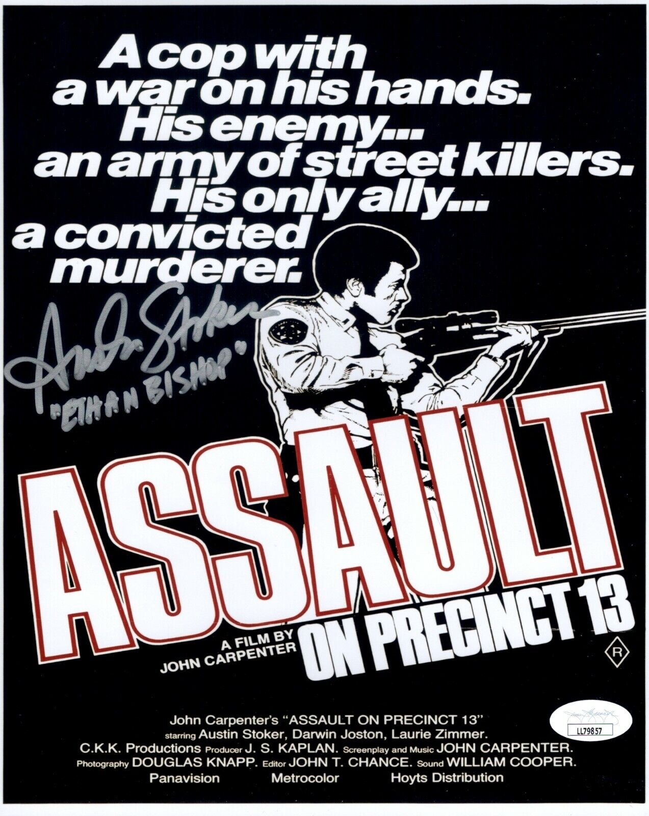 AUSTIN STOKER Signed ASSAULT ON PRECINCT 13 Photo Poster painting 8x10 Autograph JSA COA Cert