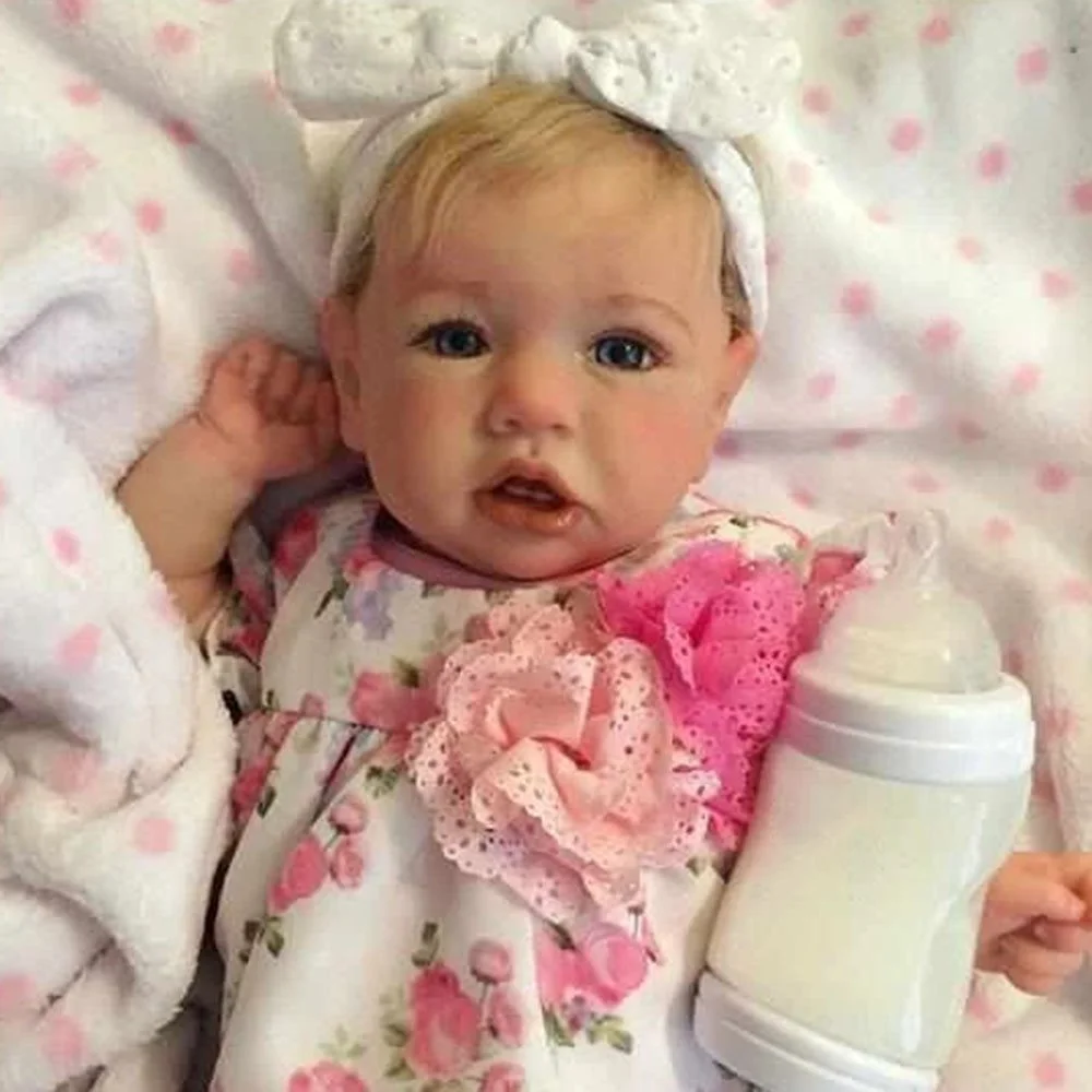 21''Realistic Sweet Nohren Reborn Baby Doll Girl Toy with Coos and "Heartbeat