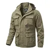 Men's 2-in-1 Detachable Hooded Coat to Vest &ndash; Fleece Lined Tactical Cargo Jacket with Multi-Pockets by Inlyline