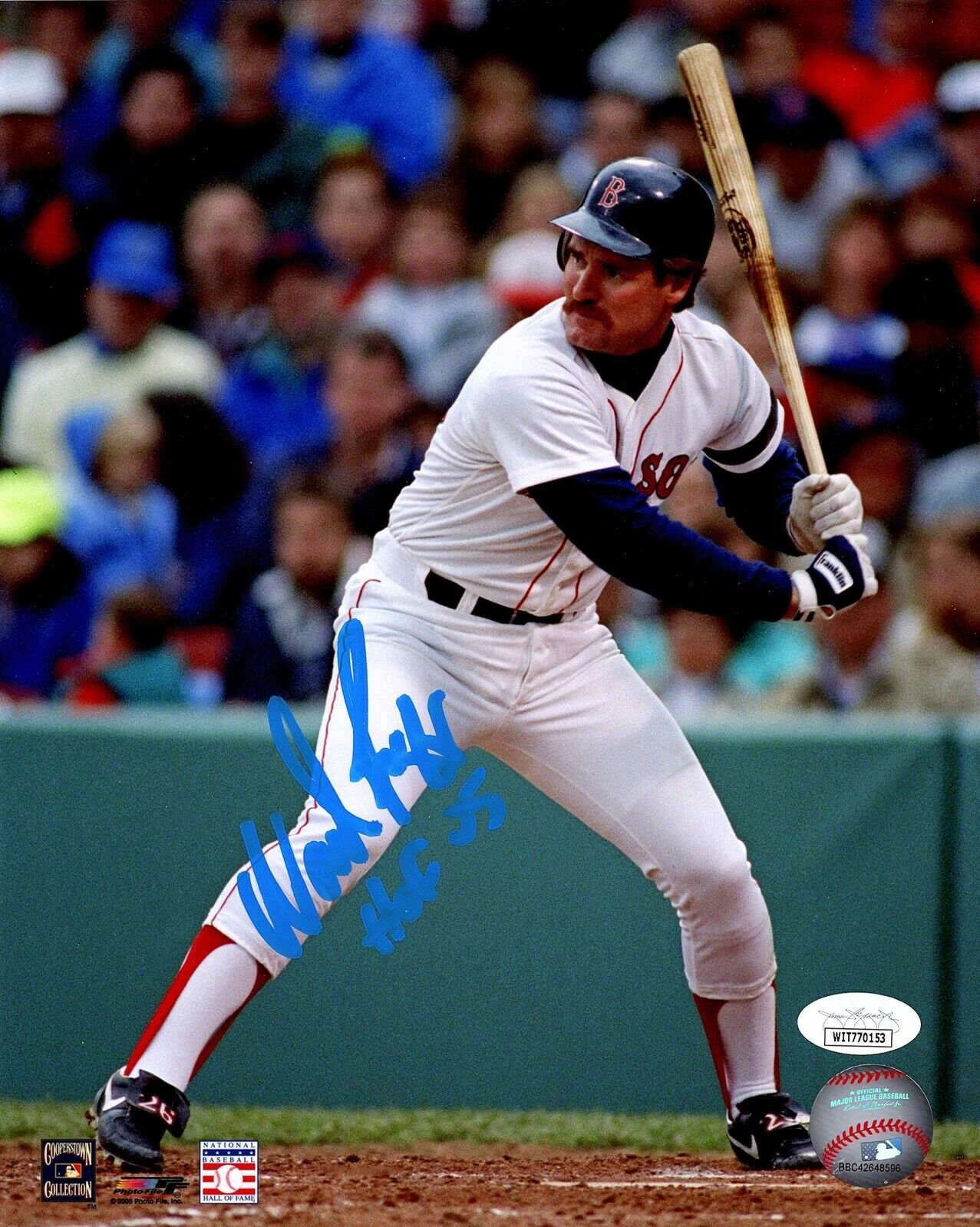 WADE BOGGS Autograph Hand SIGNED 8x10 Boston RED SOX Photo Poster painting HOF 05 JSA CERTIFIED