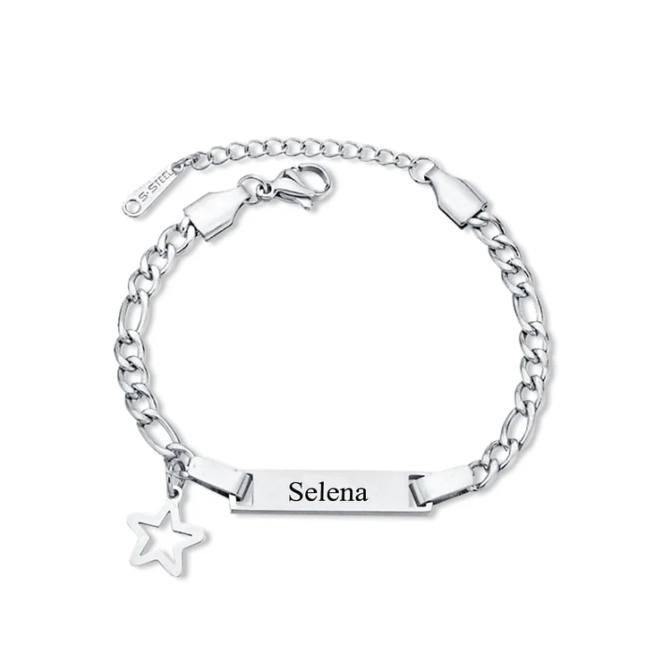 Custom Name Bracelet Personalized Cuban Chain Bracelet Star Bracelet Love Gifts