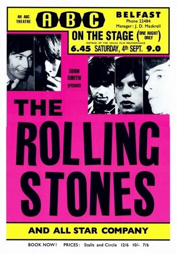 ROLLING STONES POSTER - BELFAST - Photo Poster painting QUALITY INSERT  POST!