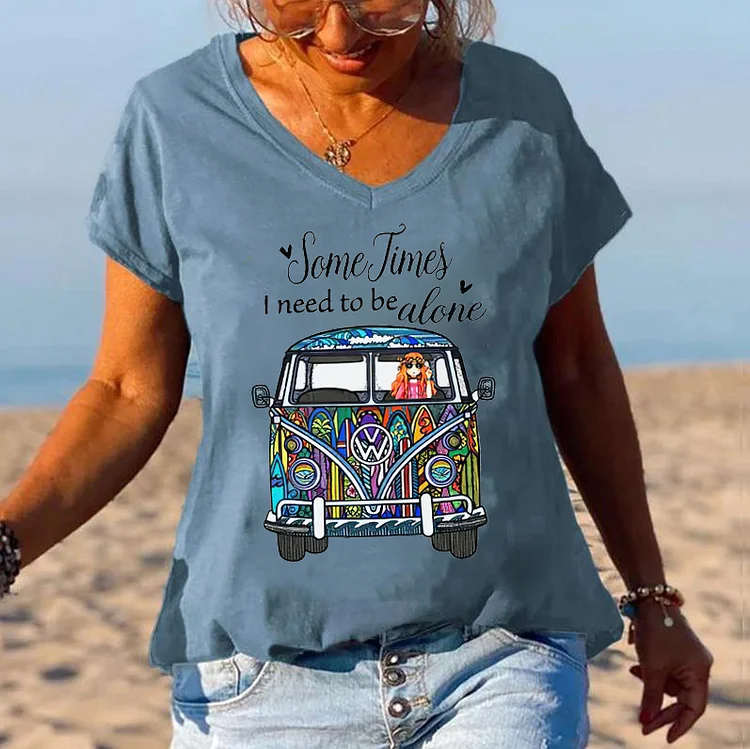 Same Times I Need To Be Alone Print Women's T-shirt
