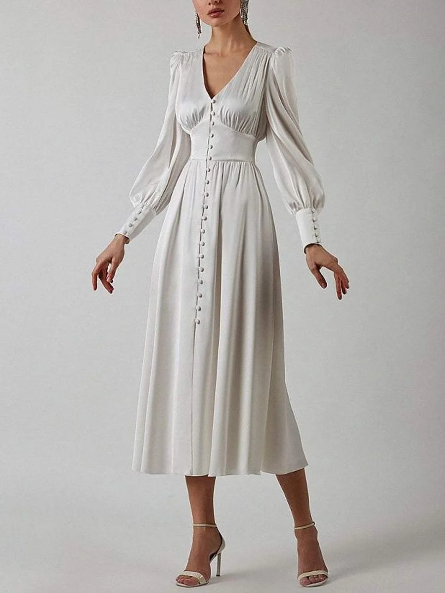 Satin Temperament Dress