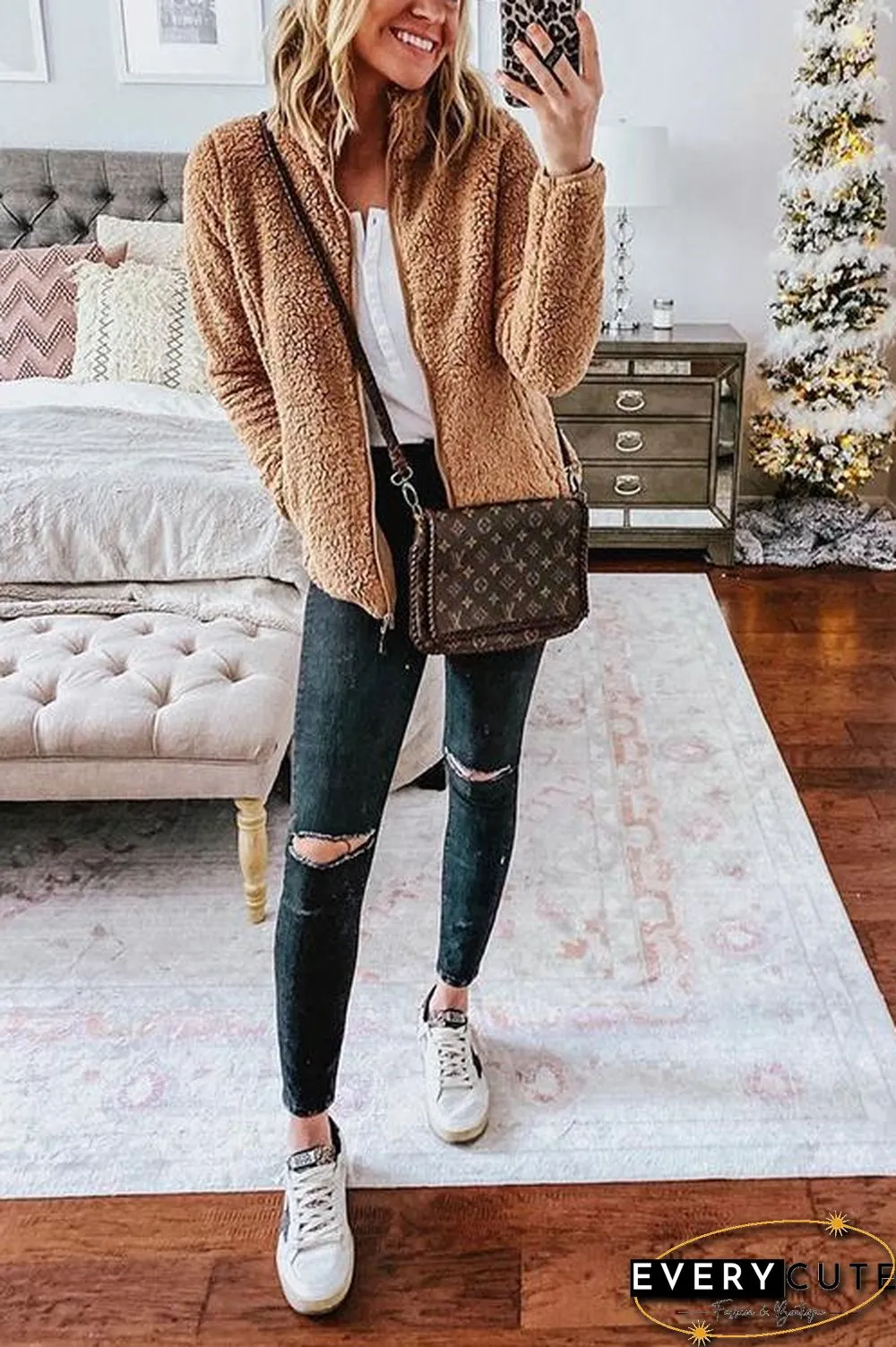 Classical Fluffy  Fleece Zipper Jackets
