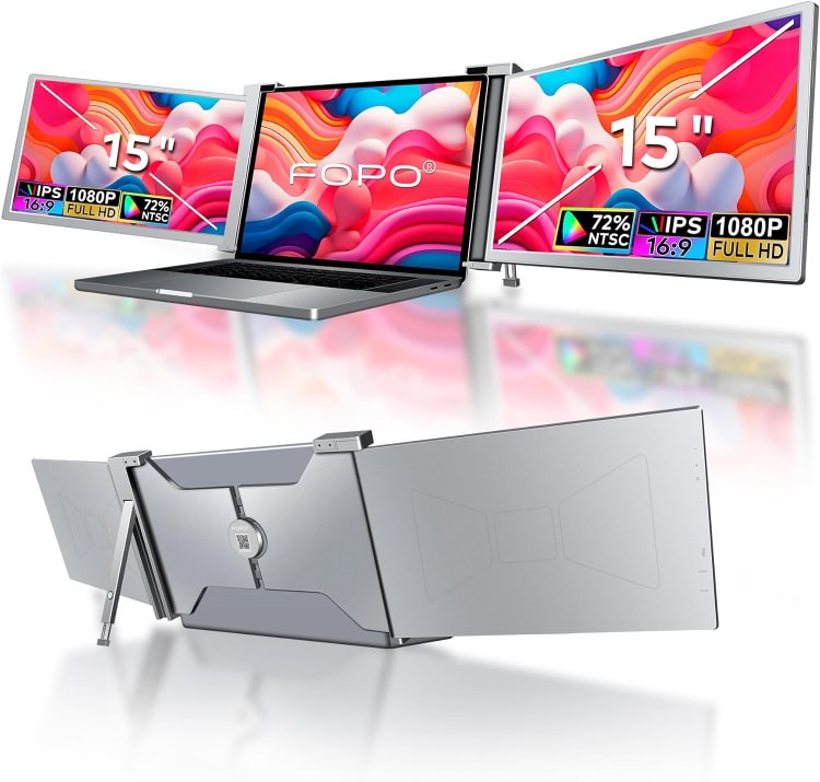 FOPO 15" Hanging Triple Monitor Extender S17