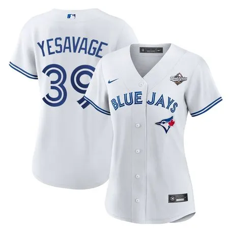 Women's Toronto Blue Jays #39 Trey Yesavage  2025 World Series White Alternate Limited Jersey