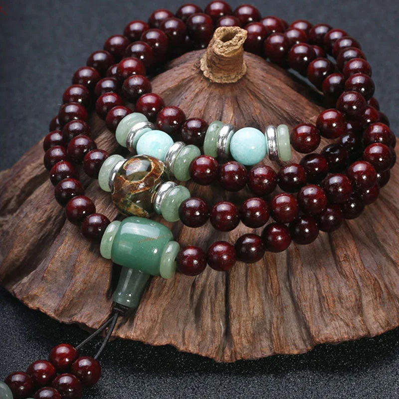 Green Aventurine 108 Beads Amazonite Luck Healing Bracelet Necklace Mala