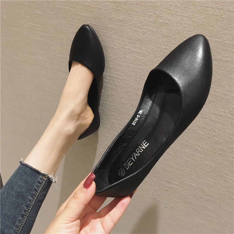 Women's Leather Flat Shoes-PABIUYOU- Women's Fashion Leader