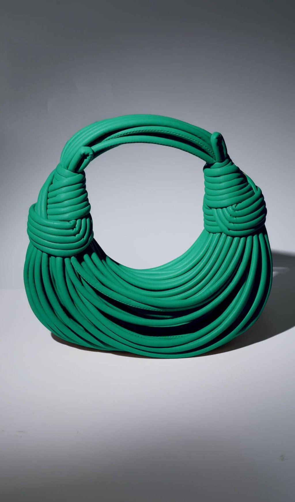 Double Knot Tote Bag In Green Flowering Girl