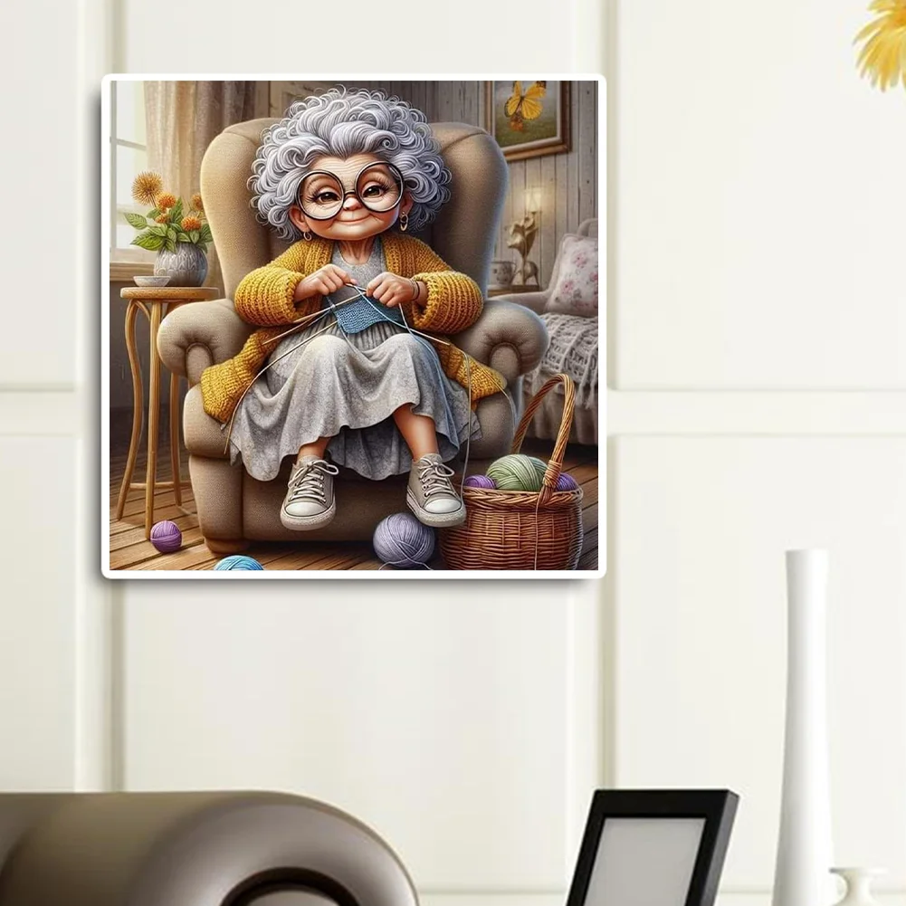Diamond Painting - Full Round Drill - Grandma(Canvas|30*30cm)