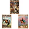 3PCS Cowgirl - Vintage Metal Signs Set - 20*30cm - Western