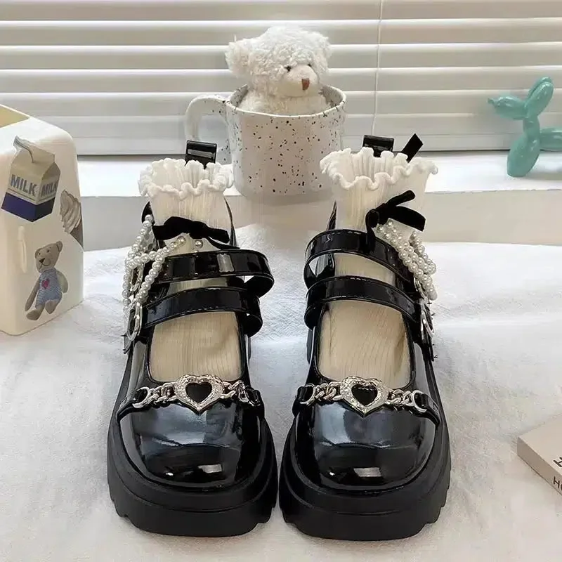 Brownm Accessory Chunky Platform Mary Jane Shoes