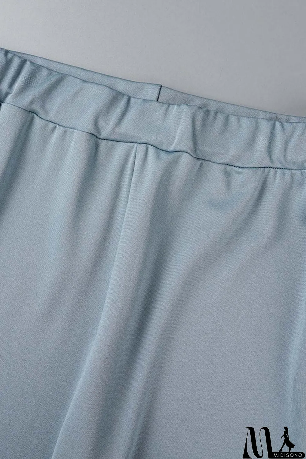 MidiSono - Black Casual Solid Patchwork O Neck Short Sleeve Two Pieces