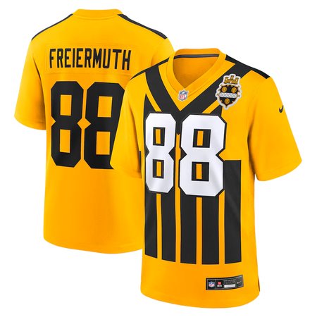 Youth Pittsburgh Steelers #88 Pat Freiermuth  Gold Alternate 1933 Throwback Game Jersey