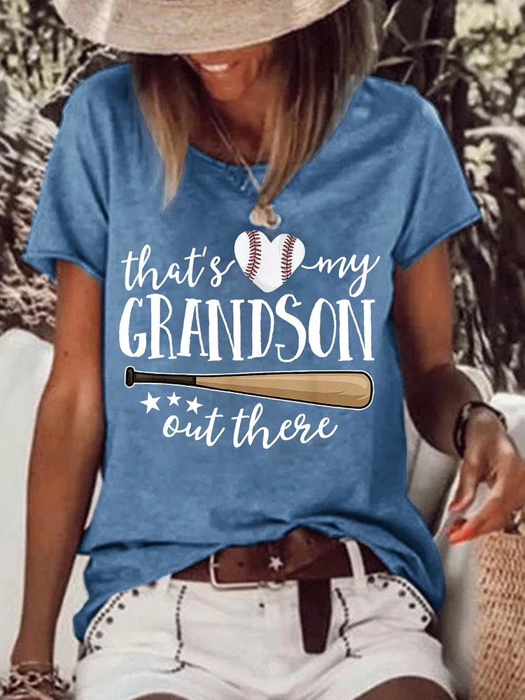 AL™ That's My Grandson Out There T-shirt Raw Hem Tee-xn0528-1-Annaletters