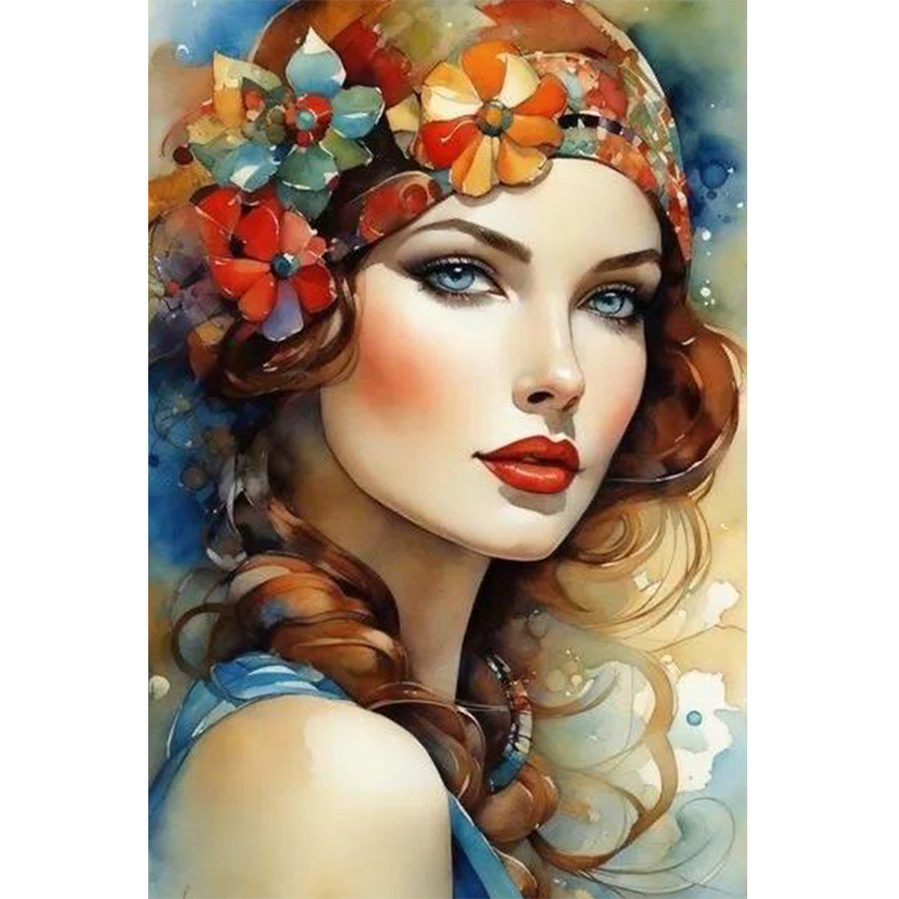 Elegant Beauty 40*60cm(canvas) full round drill diamond painting