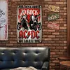 AC/DC - Panneaux en &eacute;tain m&eacute;tallique(20*30cm/30*40cm) - Musique