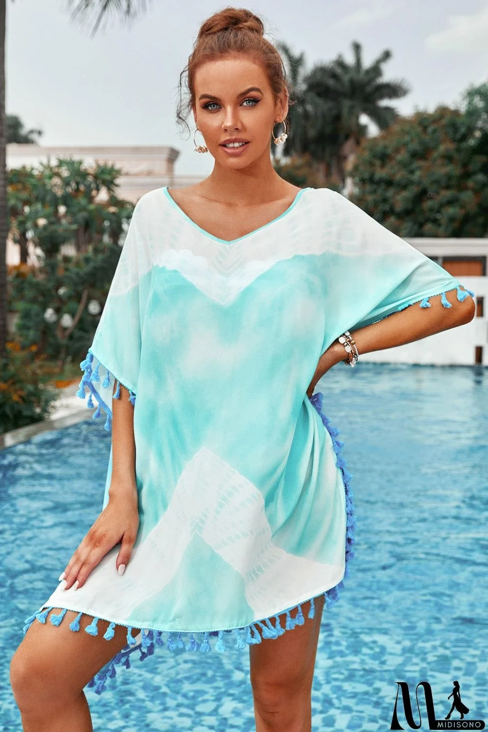 MidiSono - Multicolor Seaside Starlet Tie-dye Tunic