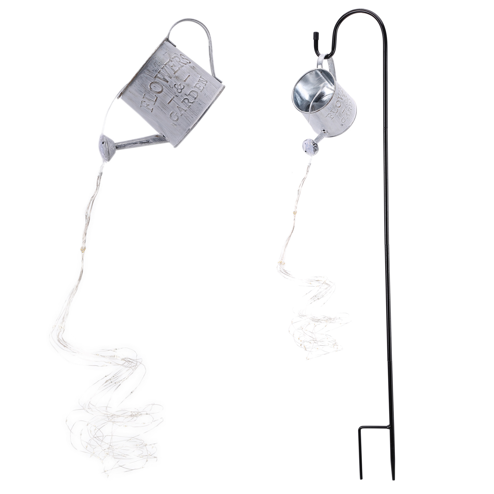 

LED Waterfall Fairy Lights Battery Operated Twinkle Watering Can Lamp, Sprinklers and lights, 501 Original