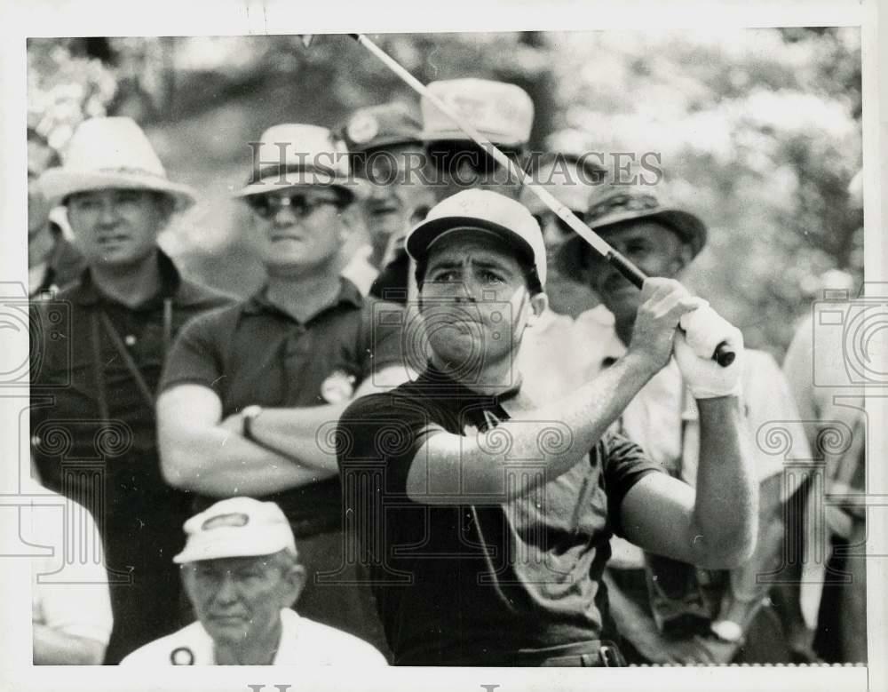 Press Photo Poster painting Pro golfer Gary Player swinging the club - kfx24109