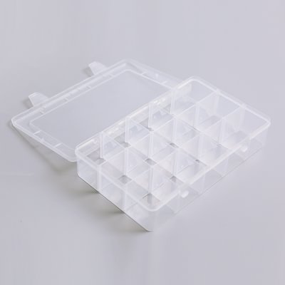 JOURNALSAY 15/18 Spaces Grids Plastic Multifunction Washi Tape Storage Box