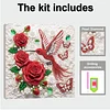 Rose und Bird DIY Kunsthandwerk Perlen-Diamant-Gem&auml;lde mit Rahmen 9,84x9,84 Zoll Diamant-Kunst-Perlen-Malset f&uuml;r Erwachsene Anf&auml;nger-Geschenkidee Heim