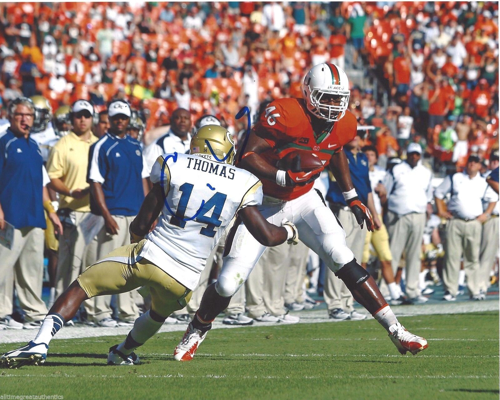 MIAMI HURRICANES CLIVE WALFORD HAND SIGNED 8X10 Photo Poster painting W/COA 2015 NFL DRAFT