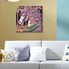 Mandala color&eacute; en forme de cheval licorne sp&eacute;ciale en forme de 5D bricolage, diamants partiels dots, kits d&rsquo;art en pierres pr&eacute;cieuses avec cadre, pein