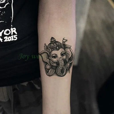 Waterproof Temporary Tattoo Sticker 10.5*6 cm elephant tattoo Ganesha tatto stickers flash tatoo fake tattoos for girl women