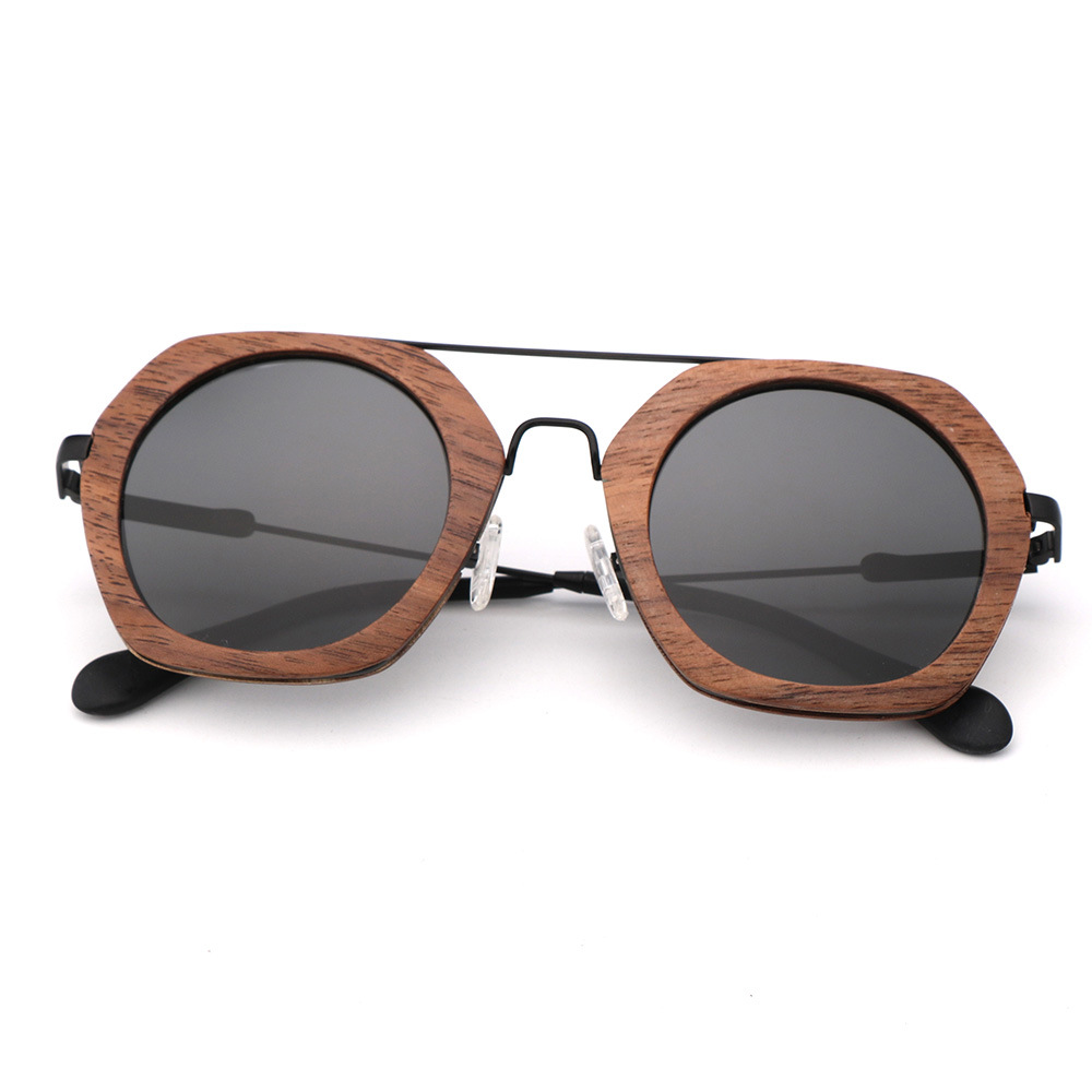 Fashion Mature Ladies & Men Polarized Bamboo and Wood Riding Sunglasses