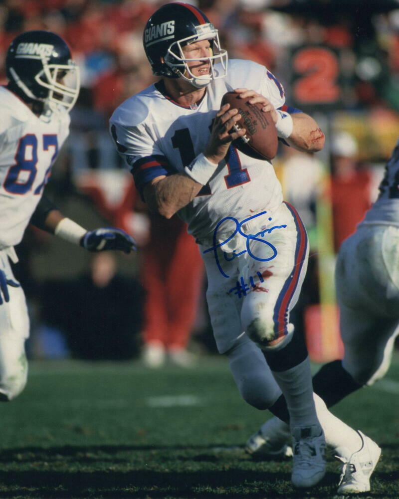 PHIL SIMMS SIGNED AUTOGRAPH 8x10 Photo Poster painting - NEW YORK GIANTS SUPER BOWL CHAMP RARE!