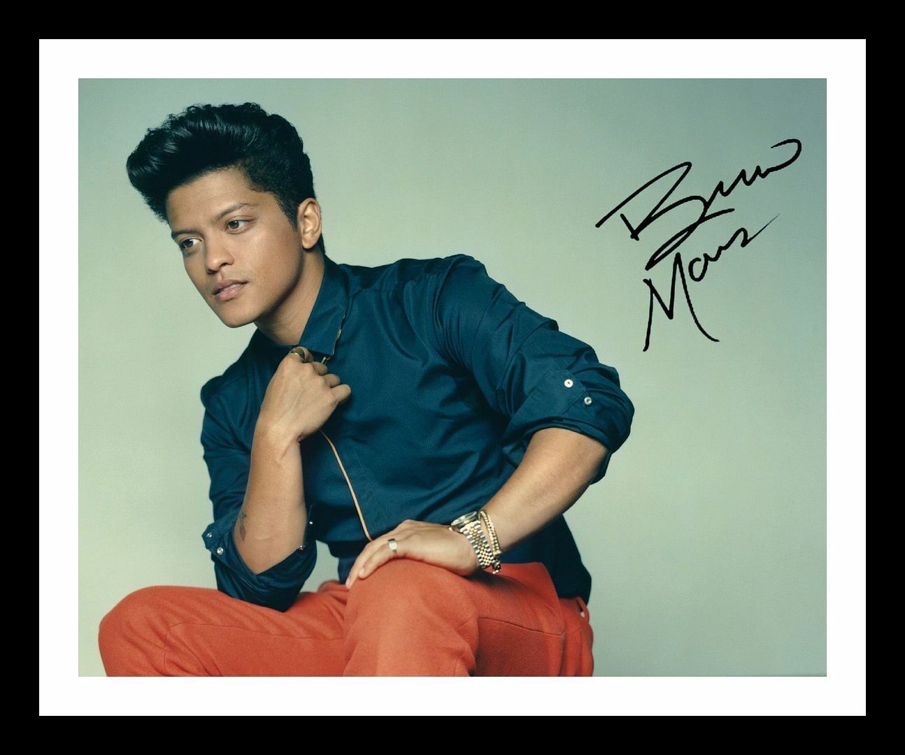 Bruno Mars Autograph Signed & Framed Photo Poster painting 7