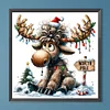 Peinture diamant de perceuse ronde de Noël élan-30*30cm