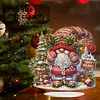 2D Flat Christmas Print DIY Diamond Painting Desktop Ornaments Kit Table Decor