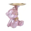 Bear Storage Tray Bear Tray Statue Decorative Jewelry Candy Tray for Home Office