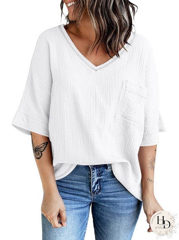 Women's Summer Casual Pocket Tee
