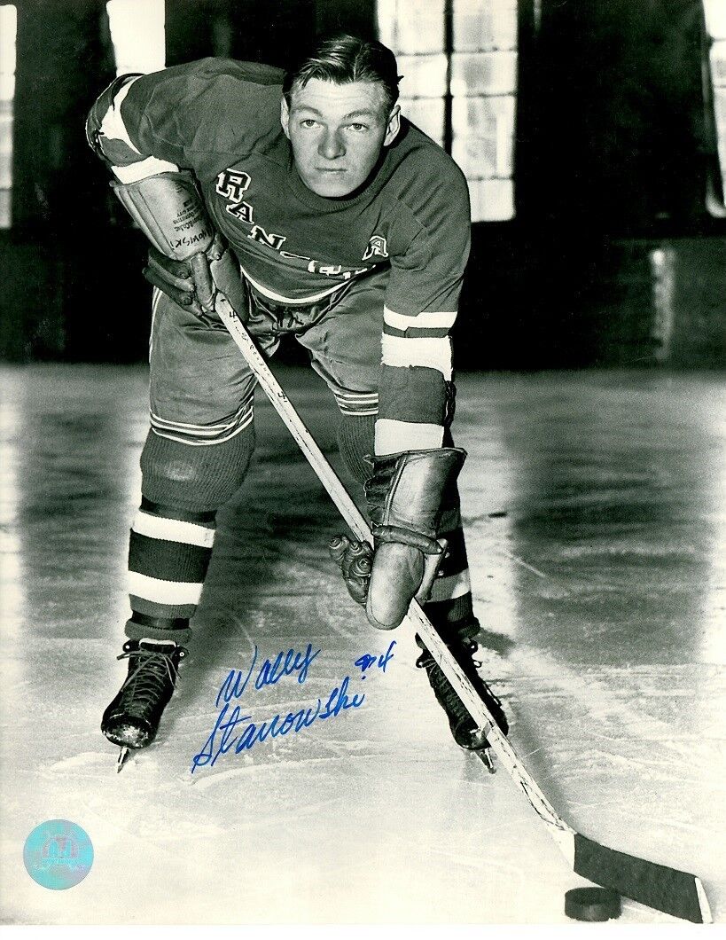 Autographed WALLY STANOWSKI New York Rangers 8x10 Photo Poster painting- w/COA